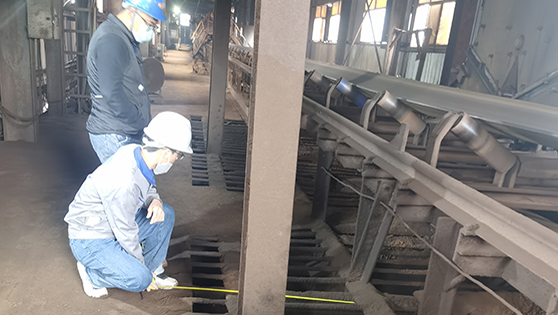 钢厂原料车间下料筛栏现场测绘
